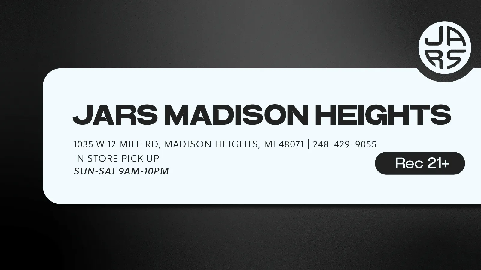 JARS Cannabis - Madison Heights listing banner