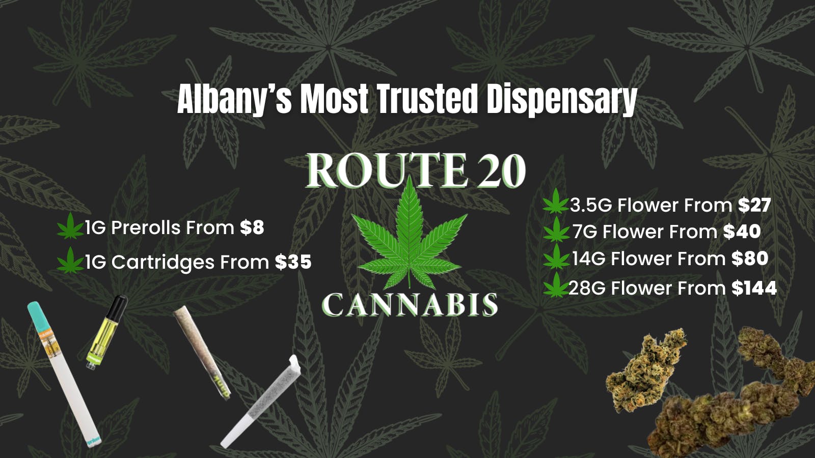 Route 20 Cannabis listing banner