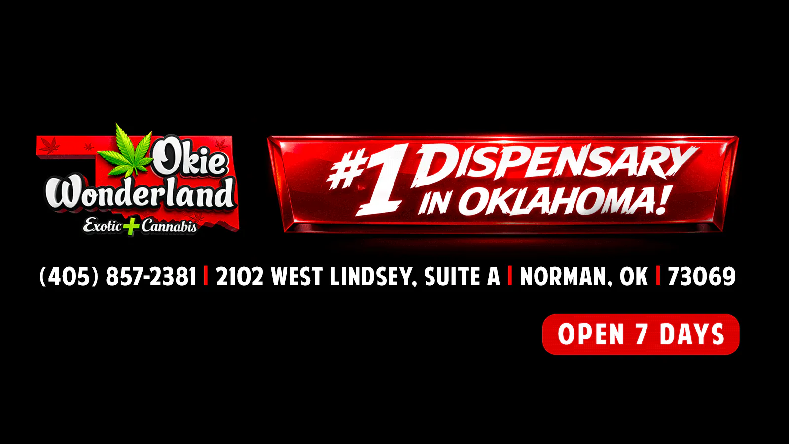 Xclusive Dispensary Norman by Okie Wonderland Dispensary - Now Open! listing banner