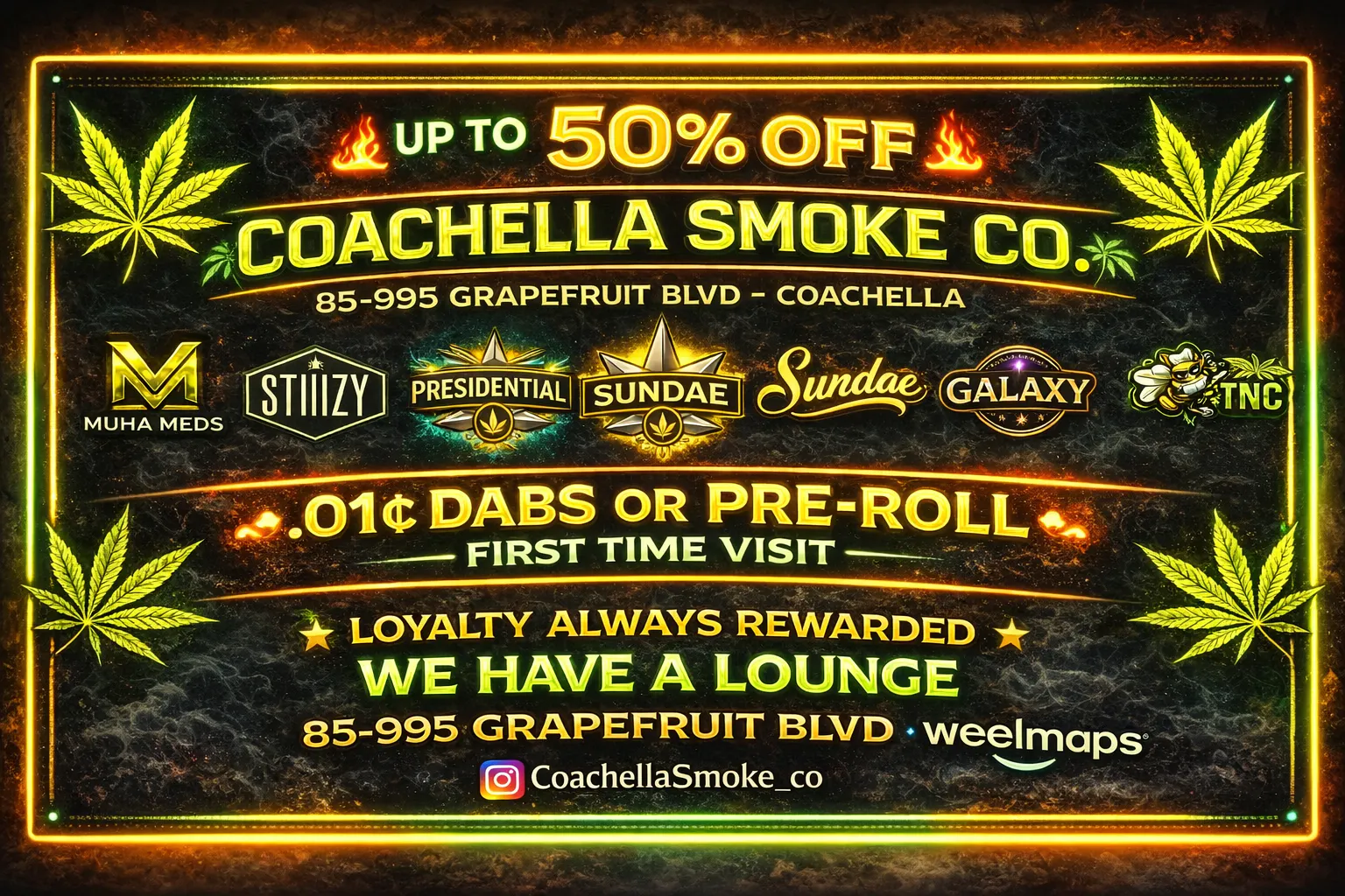 Coachella Smoke Company listing banner