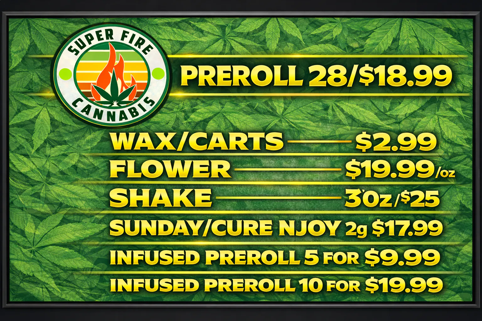 Super Fire Cannabis - Edmond listing banner
