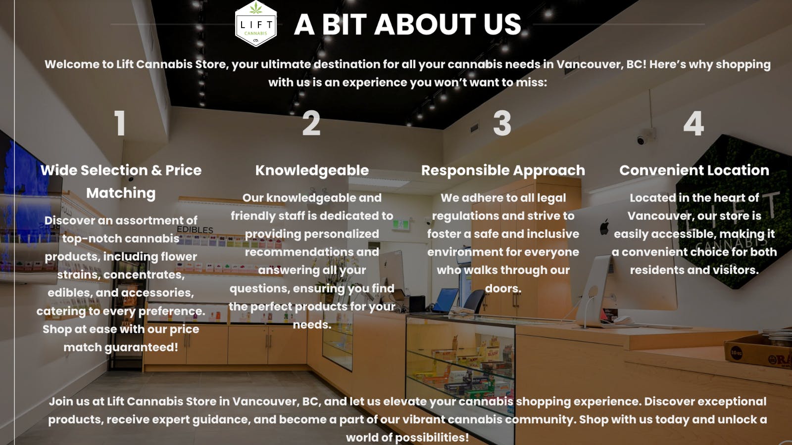 Lift Cannabis Co listing banner