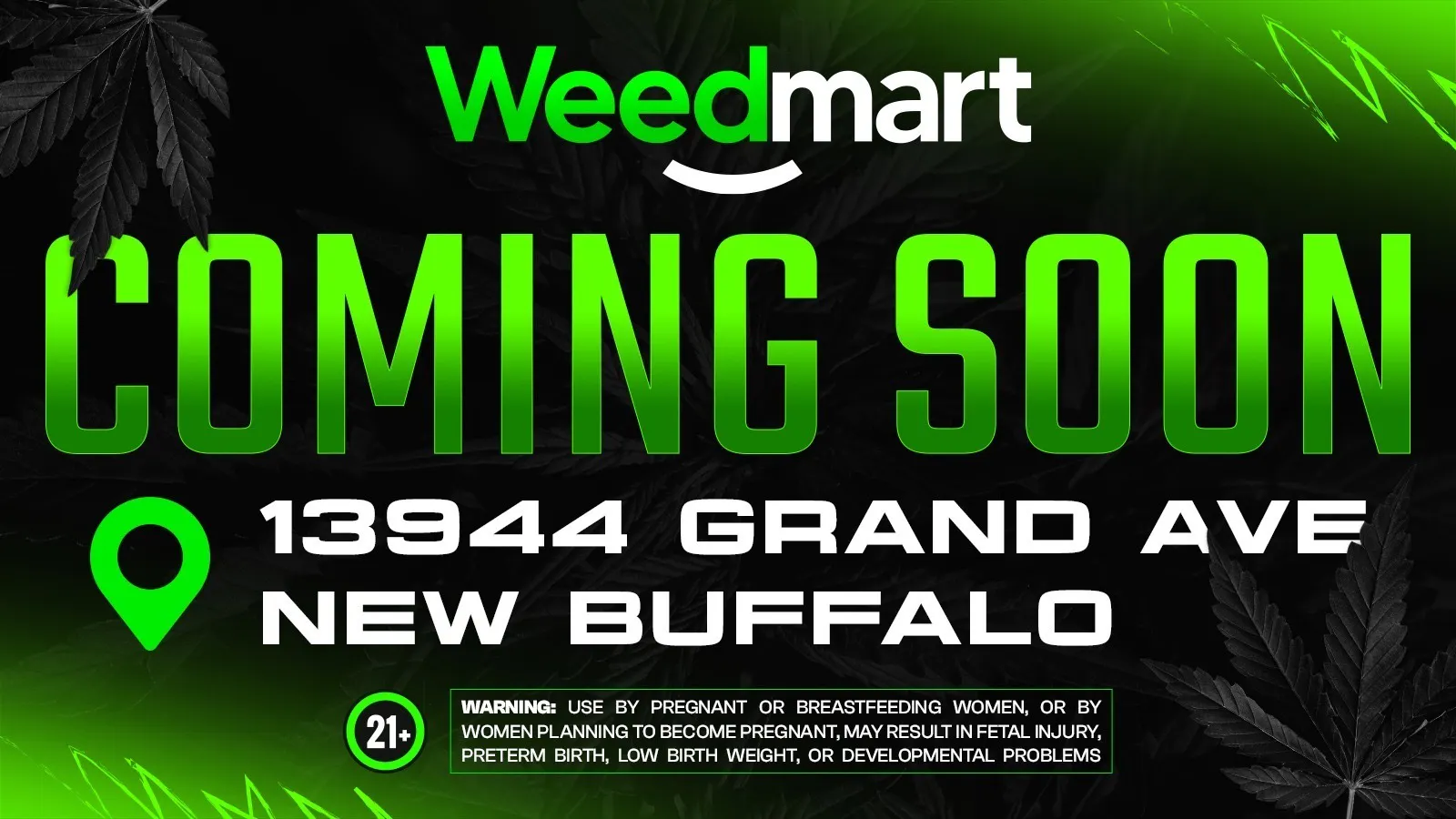 Weedmart - New Buffalo - COMING SOON listing banner