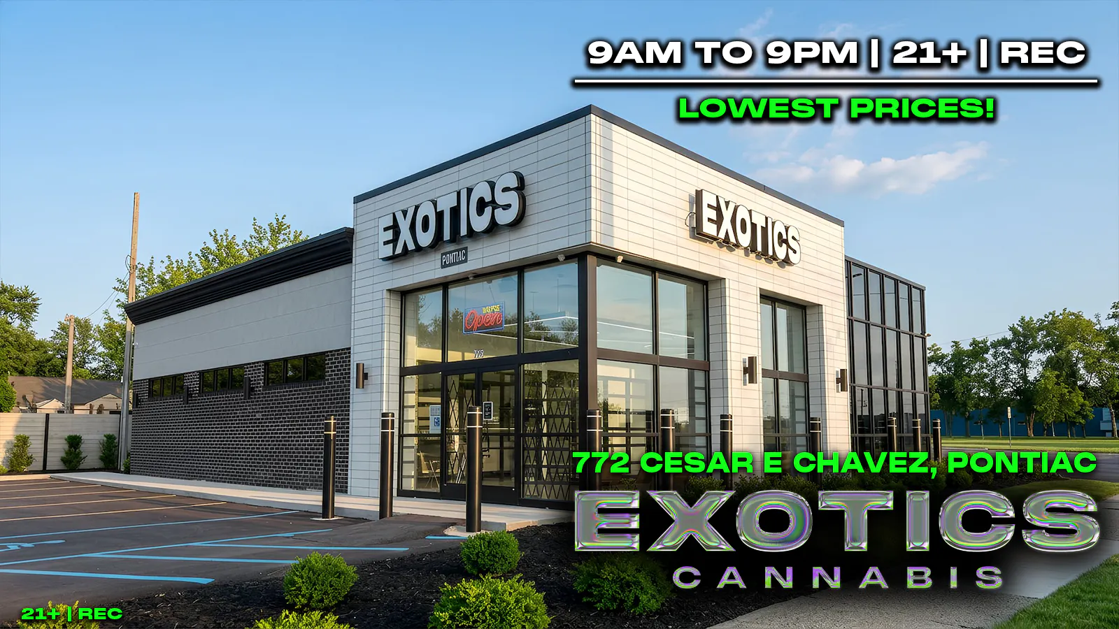 Exotics Cannabis - Pontiac NOW OPENED!! listing banner
