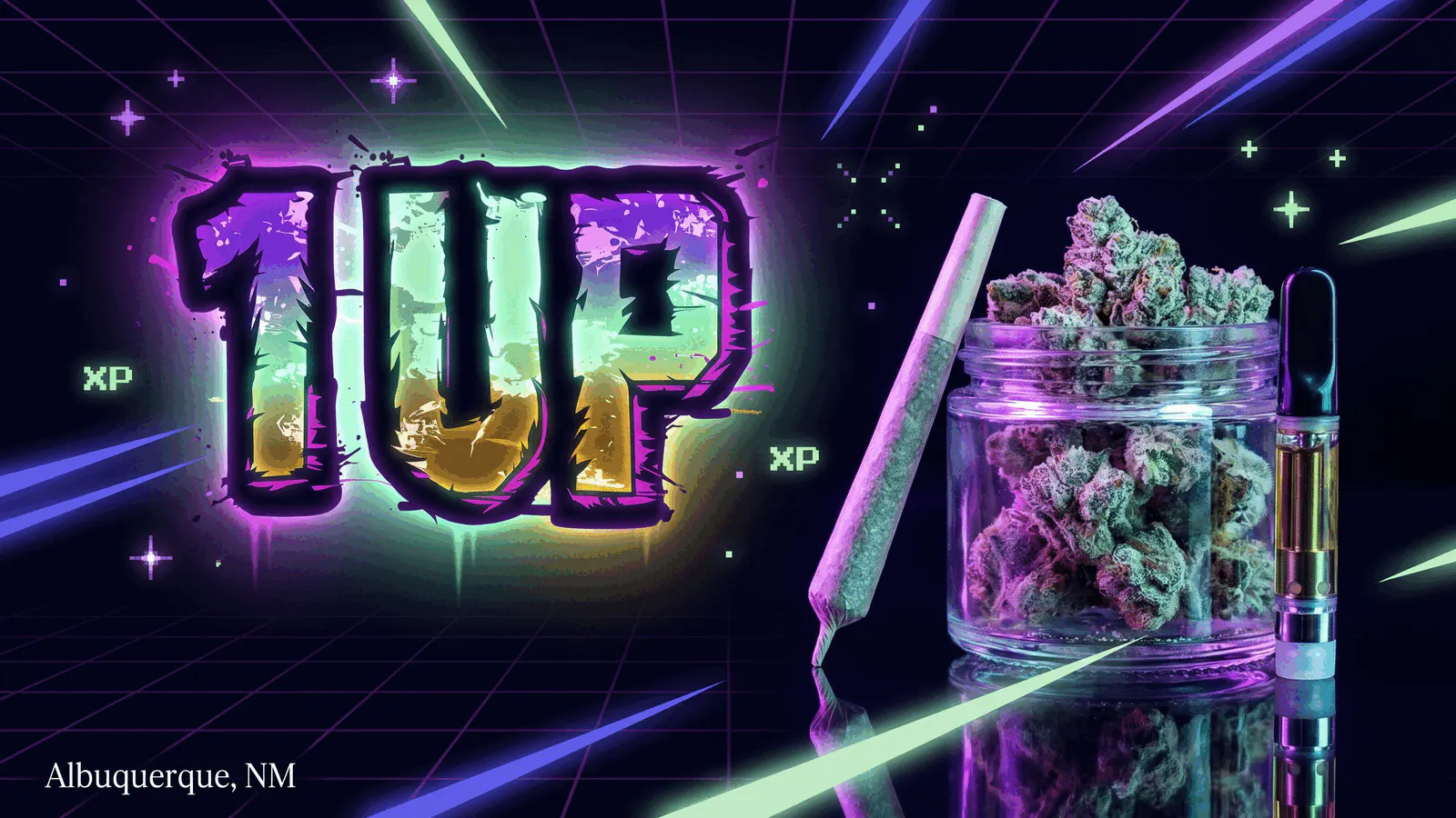 1UP Dispensary listing banner