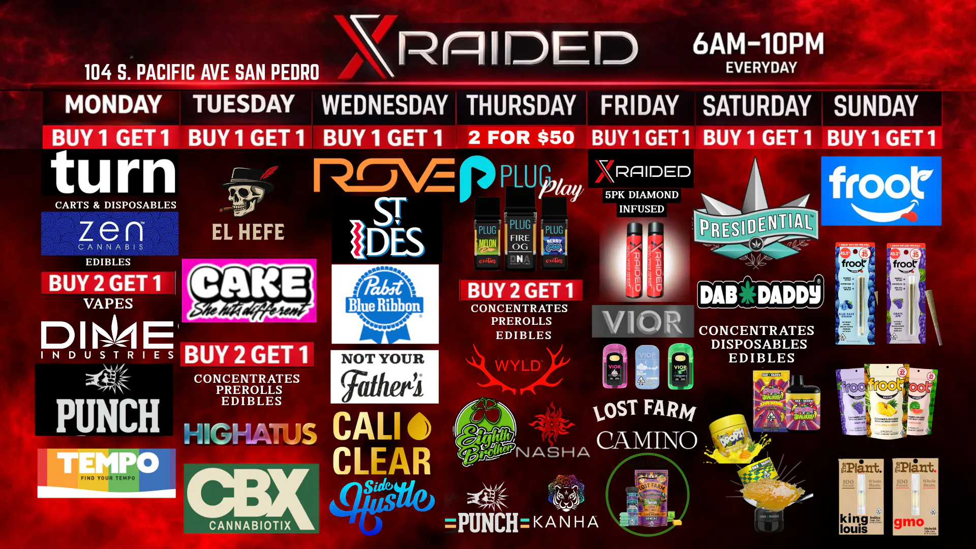 X Raided - San Pedro listing banner