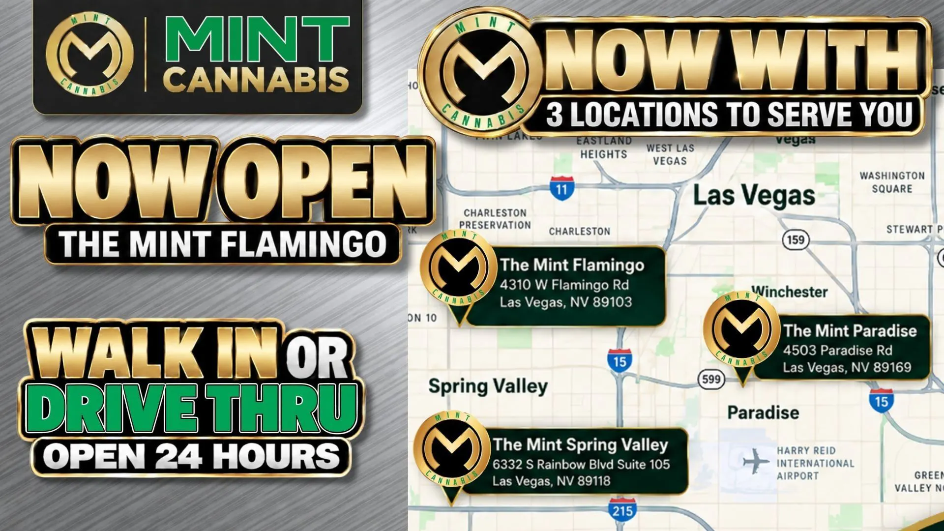 The Mint Cannabis - Flamingo listing banner