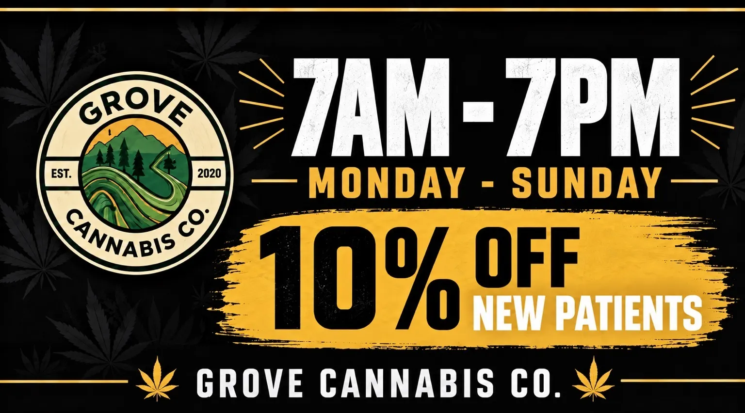 Grove Cannabis Company listing banner
