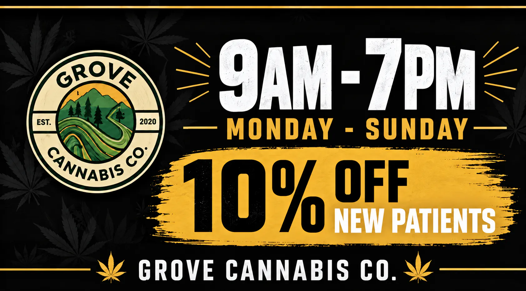 Grove Cannabis Company listing banner