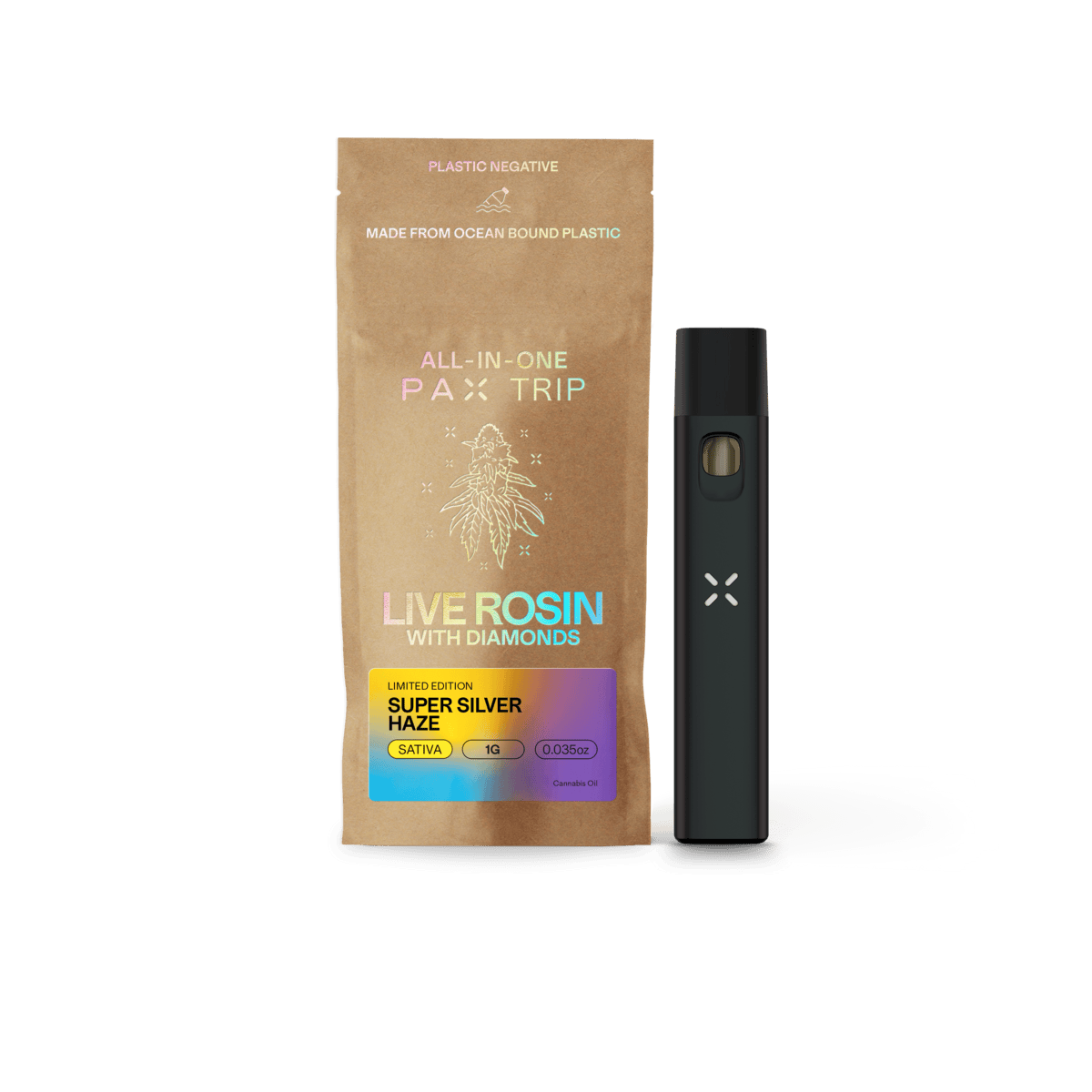 PAX - Super Silver Haze | Live Rosin Diamond Disposable | 1g - 1