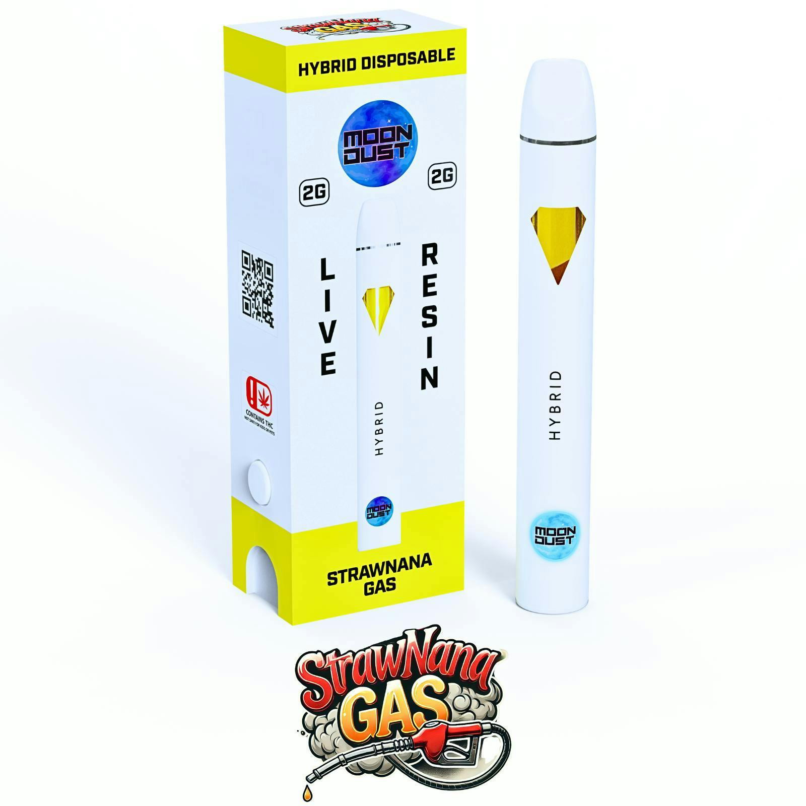 MOON DUST - Moon Dust | Strawnana Gas | Live Resin Disposable | 2g - 1