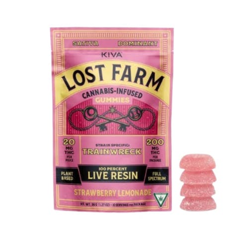 Lost Farm - Trainwreck' Live Resin Gummies | 200mg | 10ct | 20mg/ea - 1
