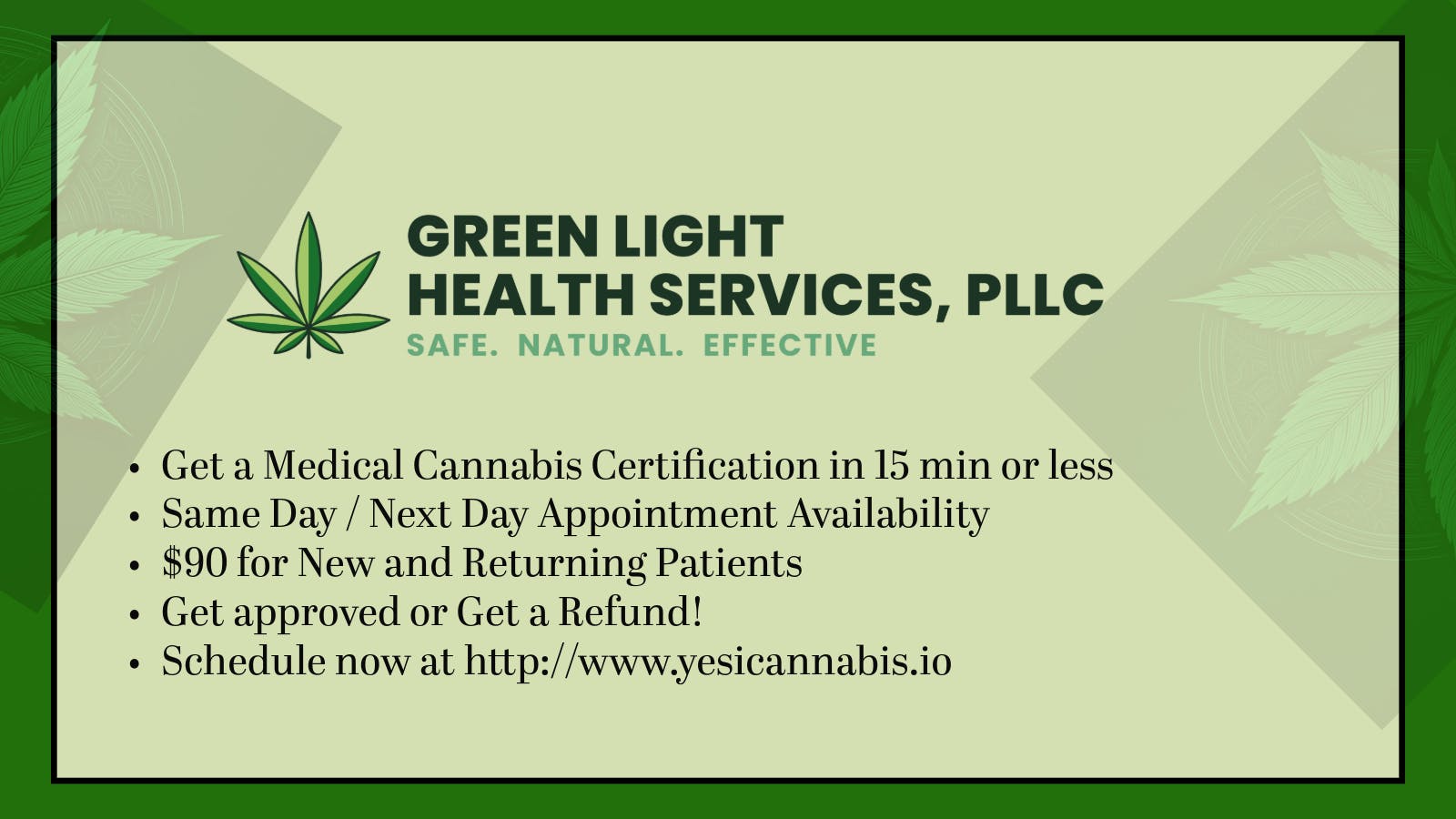 Green Light Health Services listing banner