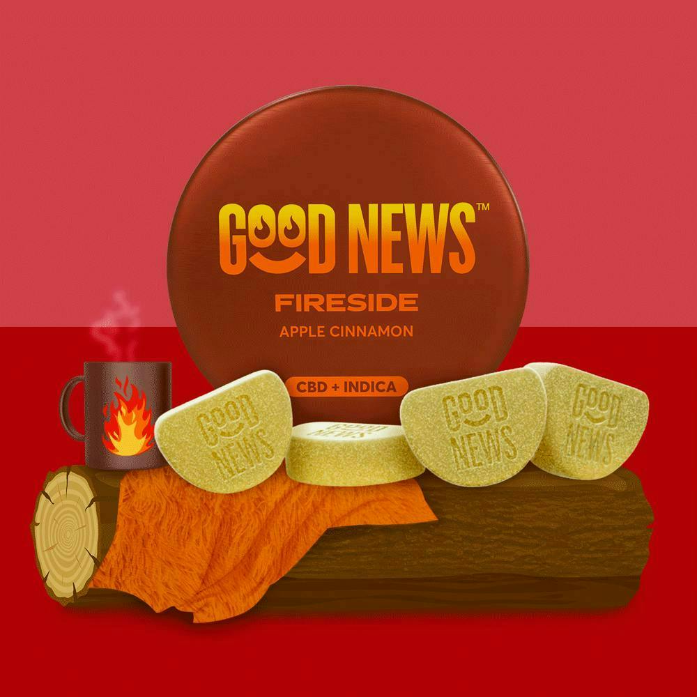 Good News - Fireside | Apple Cinnamon Gummies | 100mg | 10ct | 10mg/ea - 1