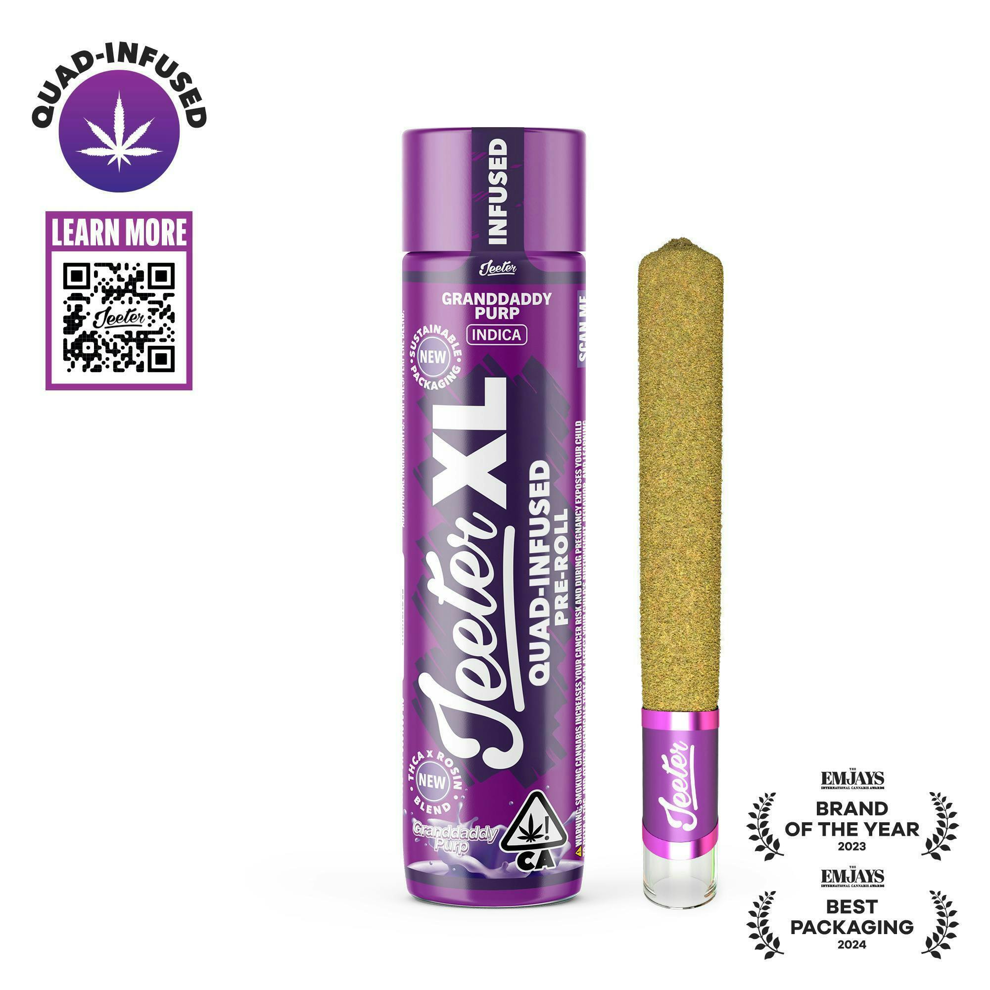 Jeeter - Jeeter | Granddaddy Purp | XL Quad-Infused Joint | 2g - 1