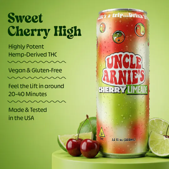 Uncle Arnies - Cherry Limeade | Non-Carbonated | 100mg | 12oz - 1