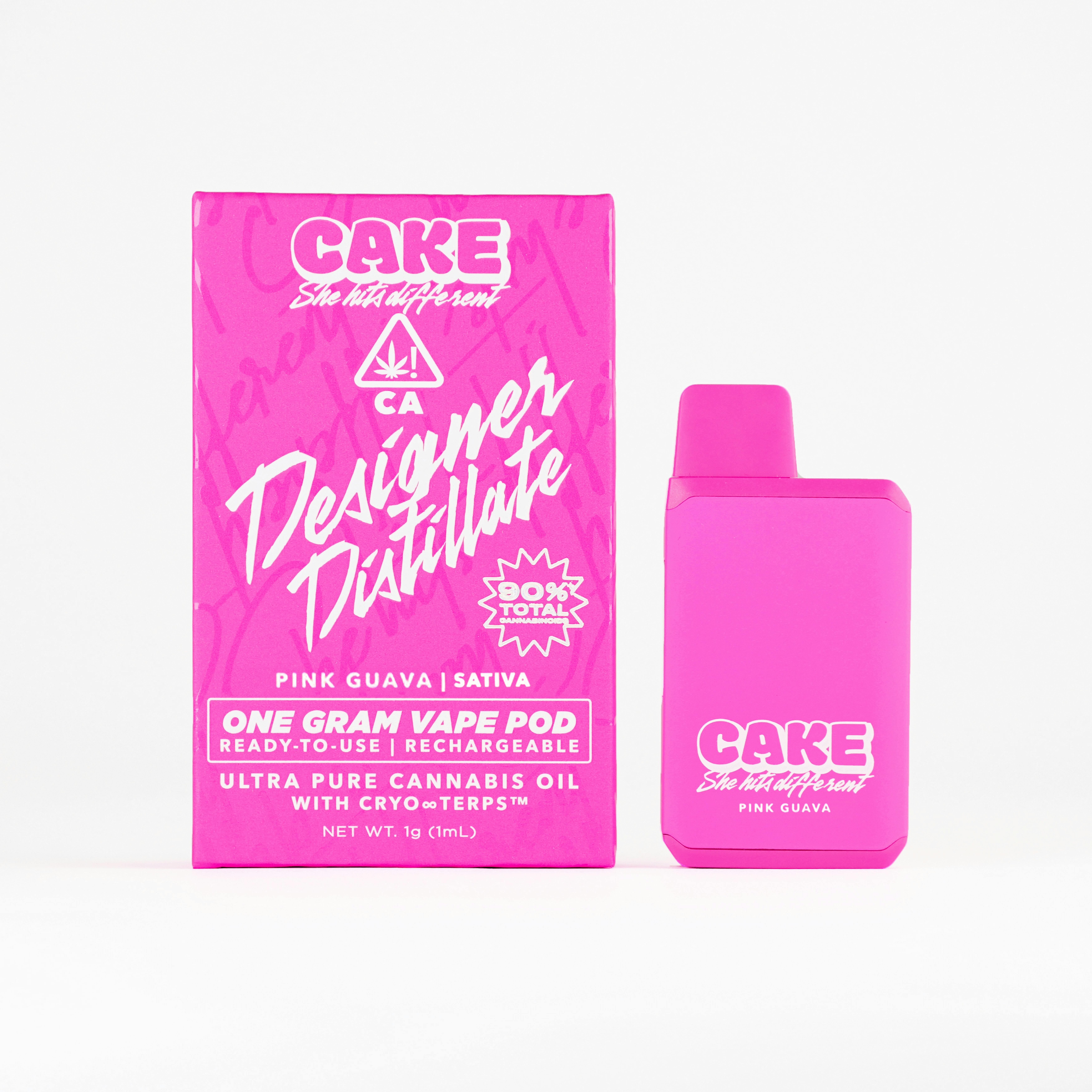 CAKE she hits different - Pink Guava | Designer Distillate Pod | 1g - 1