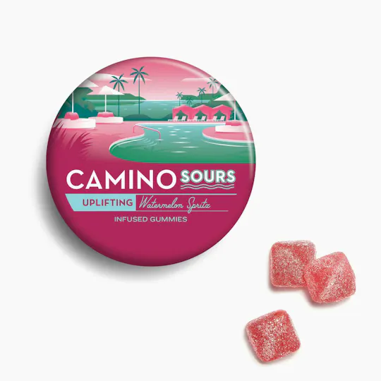 Camino - Uplifting | Watermelon Spritz Sours Gummies | 100mg | 10ct | 10mg/ea - 1