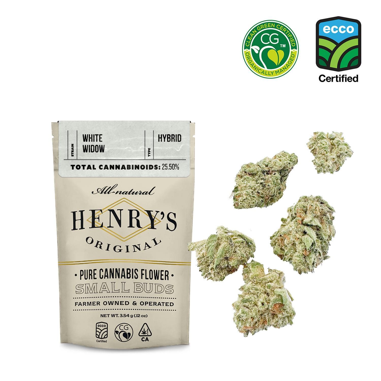 Henry's Original - Henry's Original | White Widow | Pouch Small Buds | 3.5g - 1