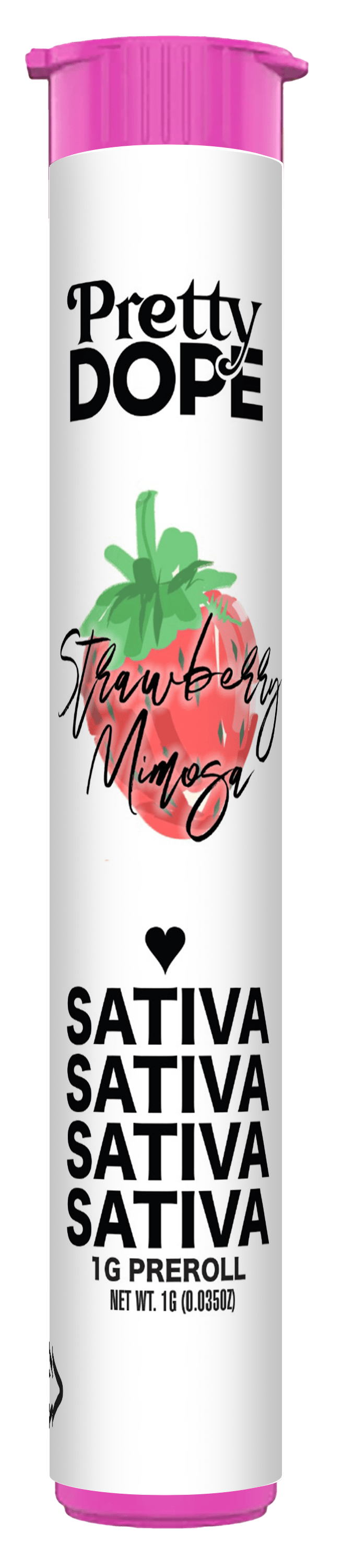 Pretty Dope - Premium Terpene Infused 1G Pre-Roll - Strawbery Mimosa - 1