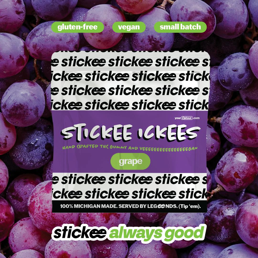 Stickee - STICKEE ICKEES | Grape Gummies | 200mg | 5ct | 40MG/ea - 1