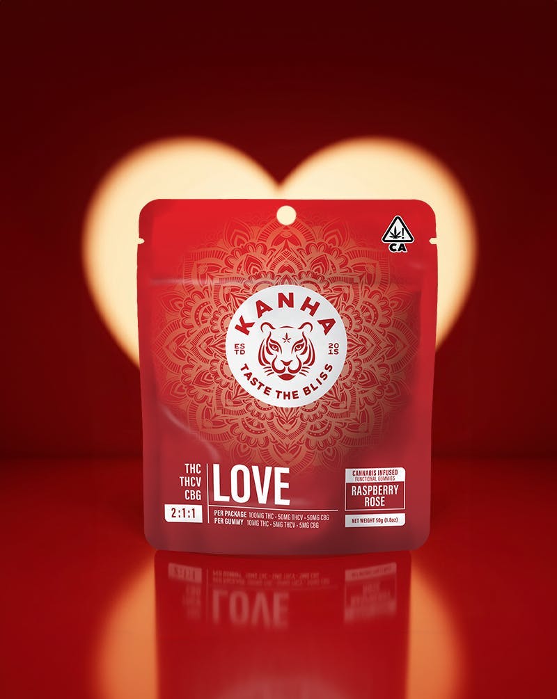 KANHA - FX | Raspberry Rose 2:1:1 THC:THCV:CBG Gummies | 100mg | 10ct | 10mg/ea - 1