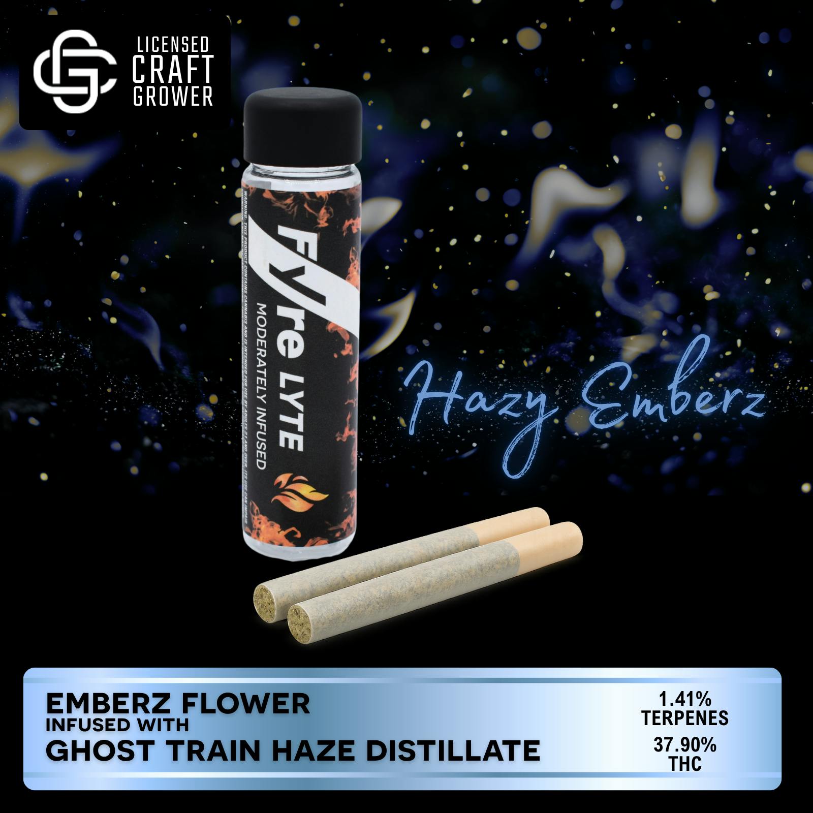 Realeaf Botanicals - Fyre Lyte Hazy Emberz Infused Pre-Rolls 2-Pack 1.0g - 1