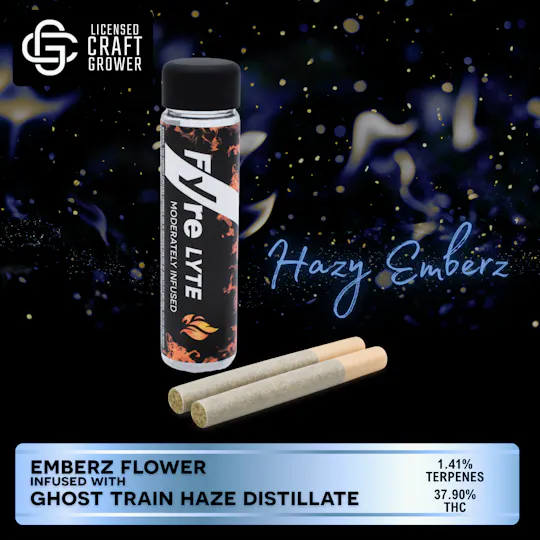 Realeaf Botanicals - Fyre Lyte Hazy Emberz Infused Pre-Rolls 2-Pack 1.0g - 1