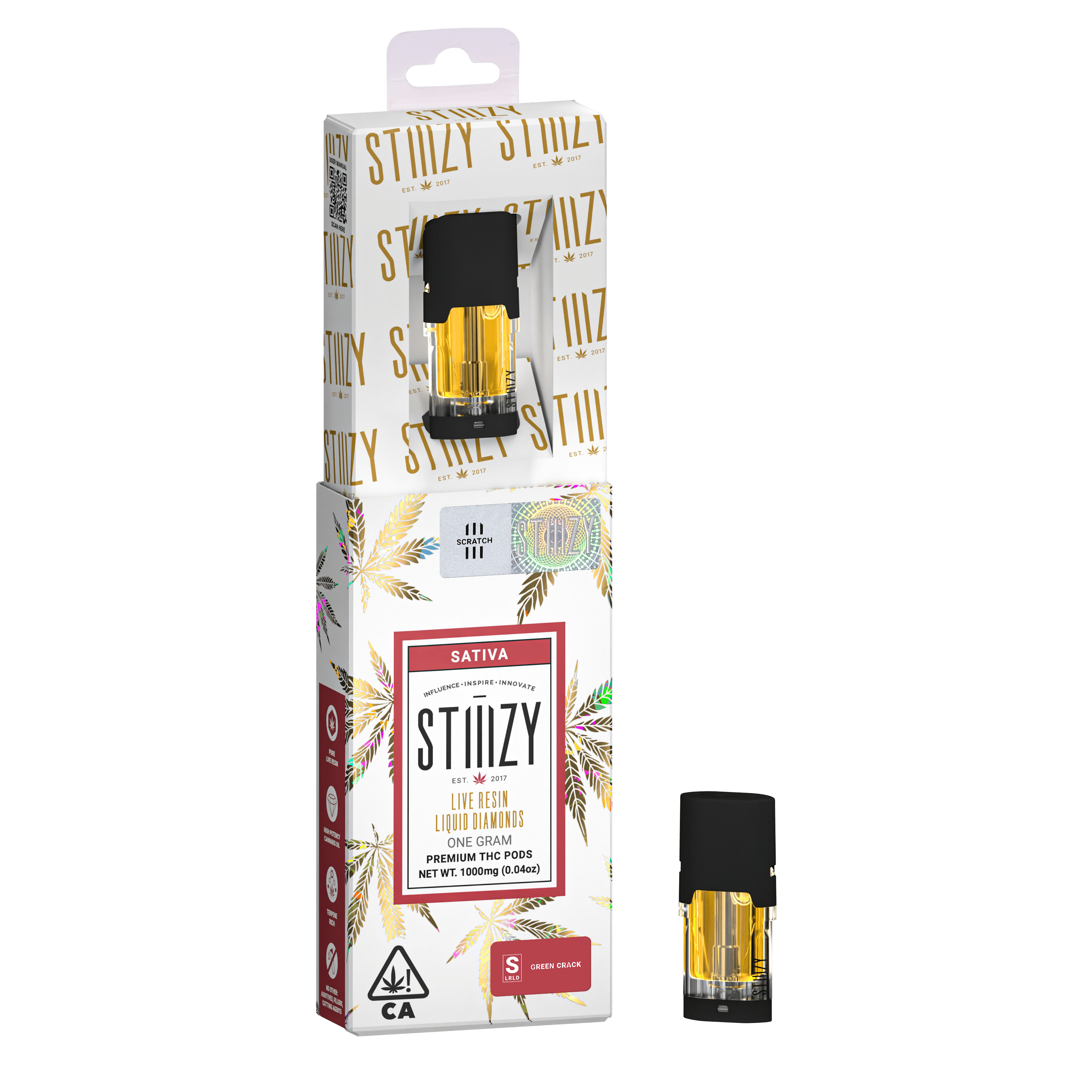 Vape Cartridge - GREEN CRACK 1G Live Resin Liquid Diamonds Pod