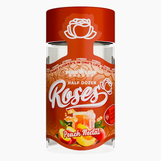 Roses - Peach Nectar | LQD Infused Minis | 0.6g each | 6pk - 1