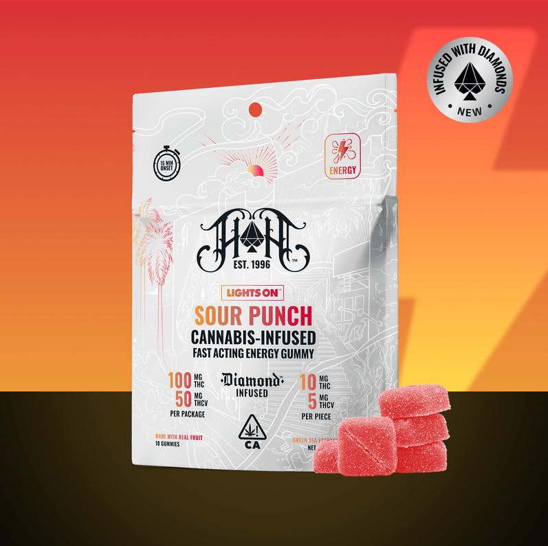 Heavy Hitters - Fast-Acting | Sour Punch 2:1 THC:THCV Gummies | 100mg THC | 10ct | 10mg/ea - 1
