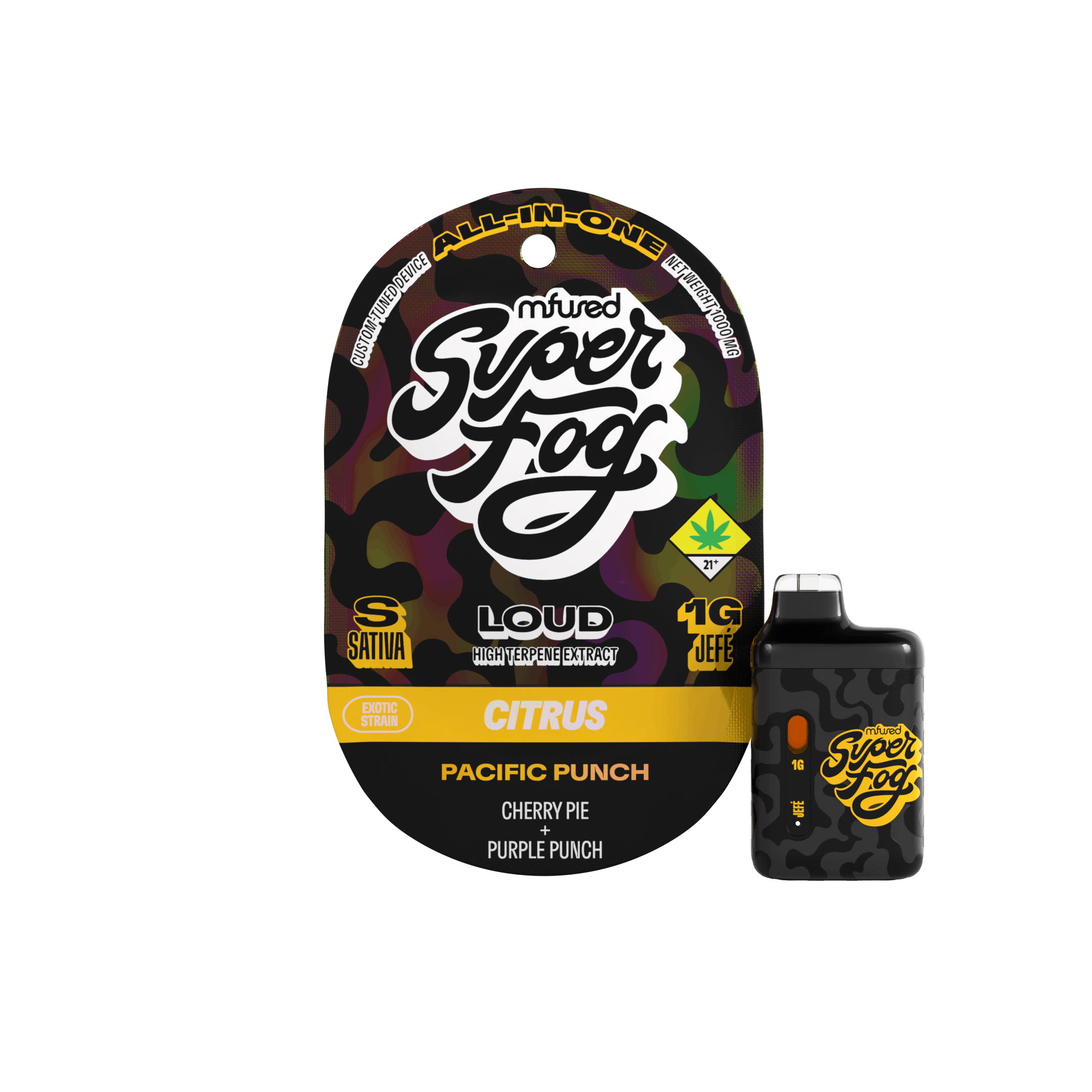 Super Fog by MFused - Pacific Punch | LOUD High Terpene Extract Jefé Disposable | 1g - 1
