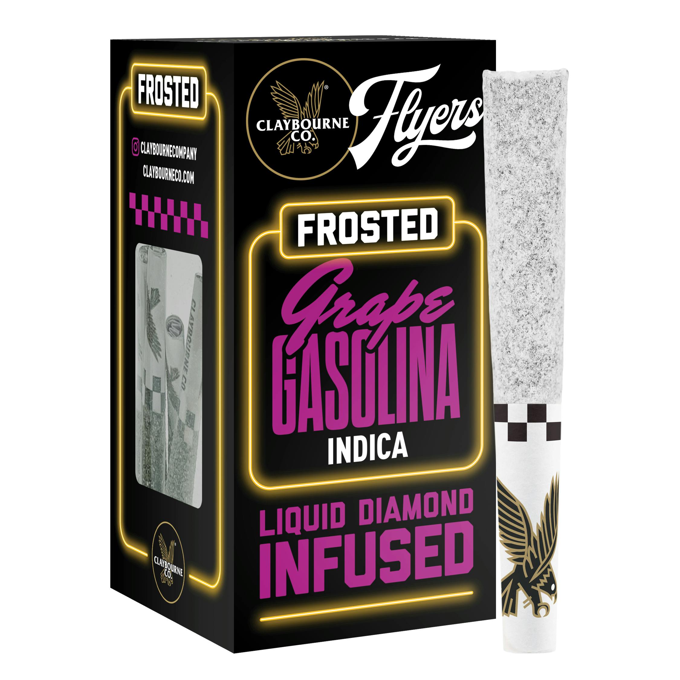 Claybourne Co. - Grape Gasolina (2.5g) - Diamond Frosted Flyers Pre-Rolls - 1