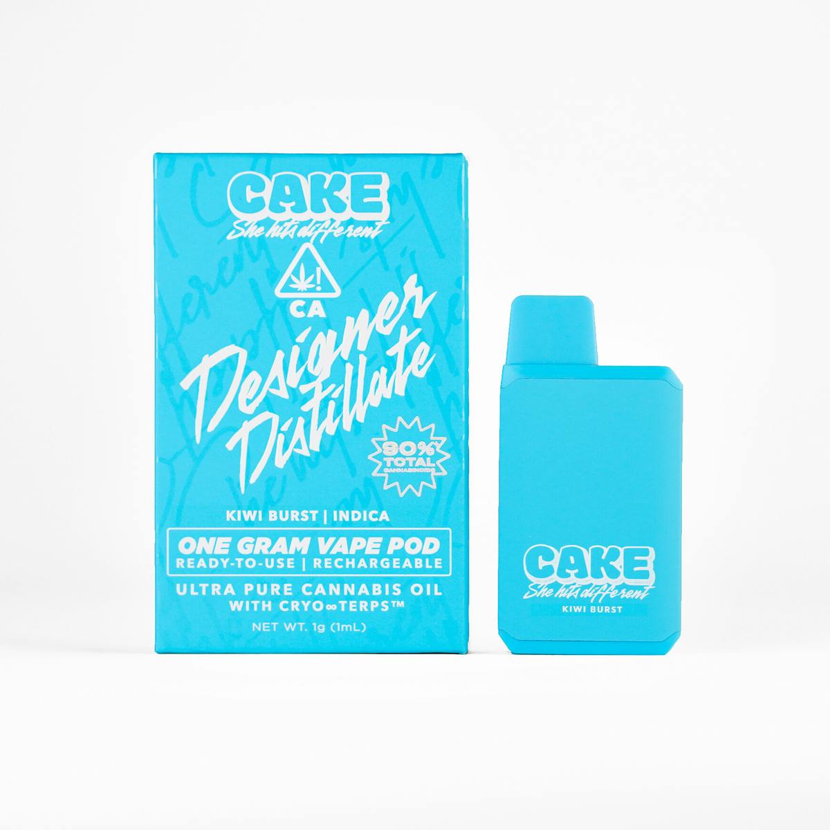CAKE she hits different - Kiwi Burst | Designer Distillate Disposable | 1g - 1