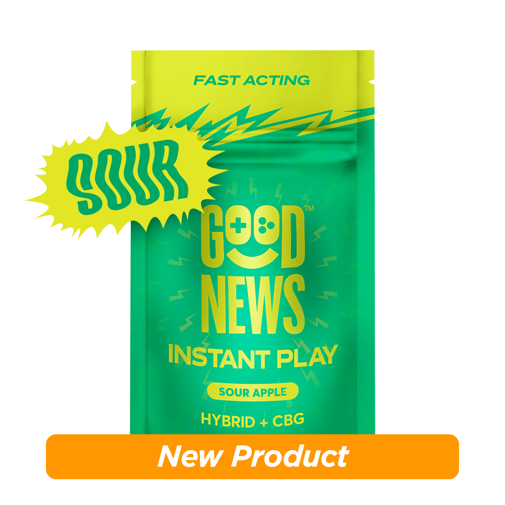 Good News - Instant Play | Sour Apple Gummies | 100mg | 10ct | 10mg/ea - 1