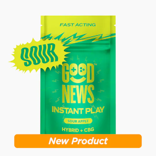 Good News - Instant Play | Sour Apple Gummies | 100mg | 10ct | 10mg/ea - 1