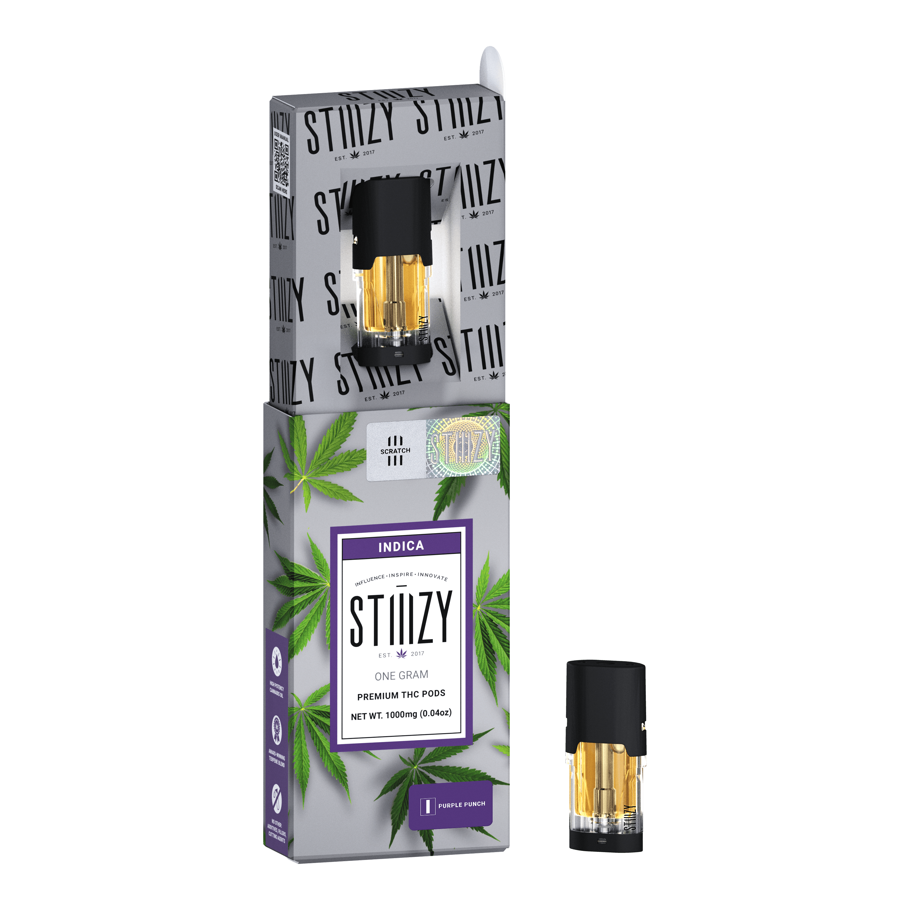 STIIIZY - Vape Cartridge - PURPLE PUNCH 1G Original THC Pod - STIIIZY - 1