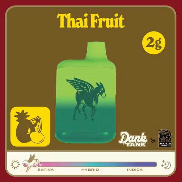Mule Extracts - Thai Fruit | Dank Tank Live Resin Disposable | 2g - 1