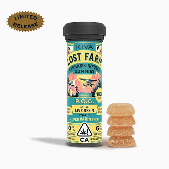Lost Farm - P.O.G. 'Super Varin' 10:6 THC:THCV Live Resin Gummies | 10ct | 10mg/ea - 1