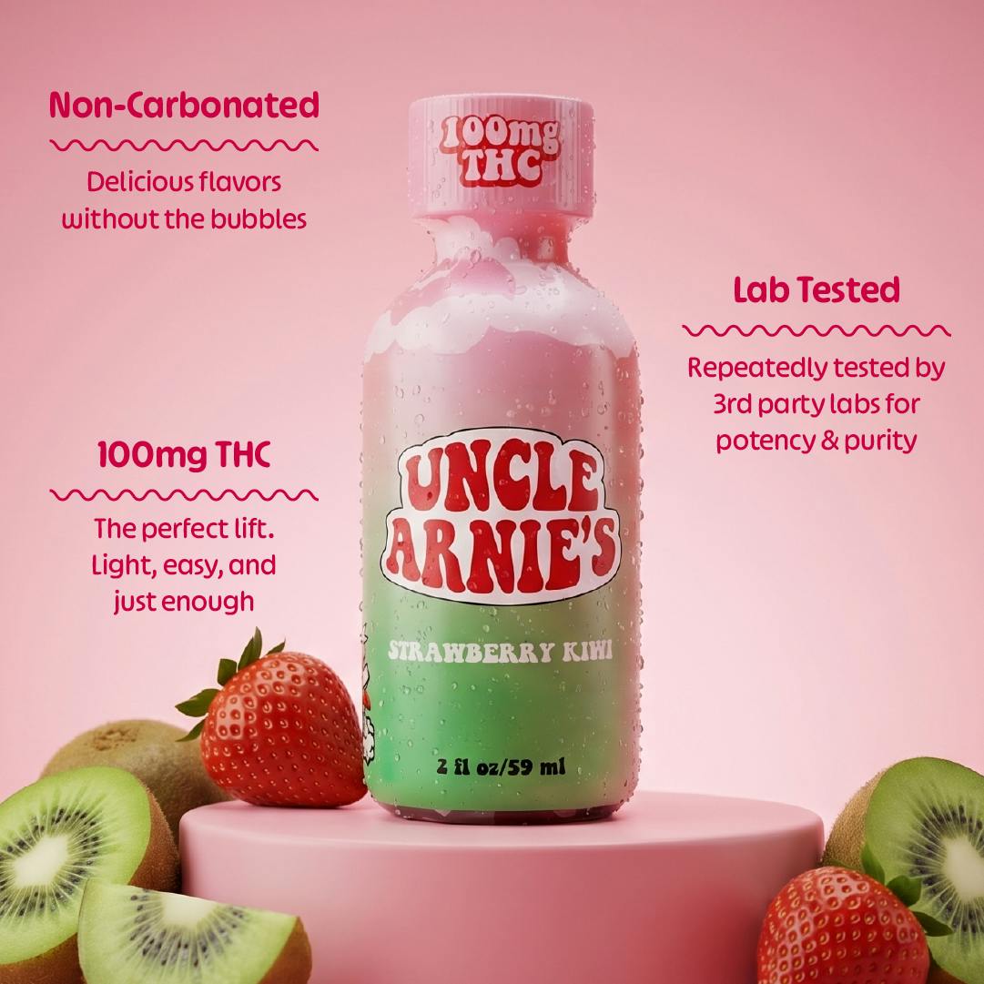 Uncle Arnies - Strawberry Kiwi | Non-Carbonated | 100mg | 2oz - 1