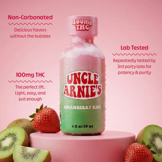 Uncle Arnies - Strawberry Kiwi | Non-Carbonated | 100mg | 2oz - 1