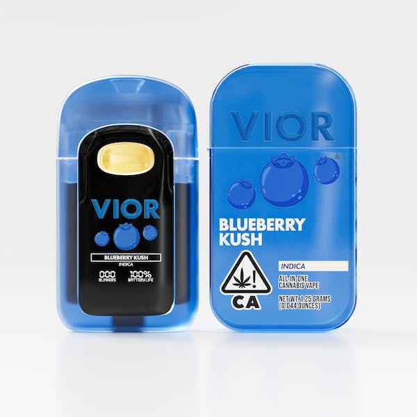 Vior Extracts - Blueberry Kush | Premium Cannabis Oil Disposable | 1.25g - 1
