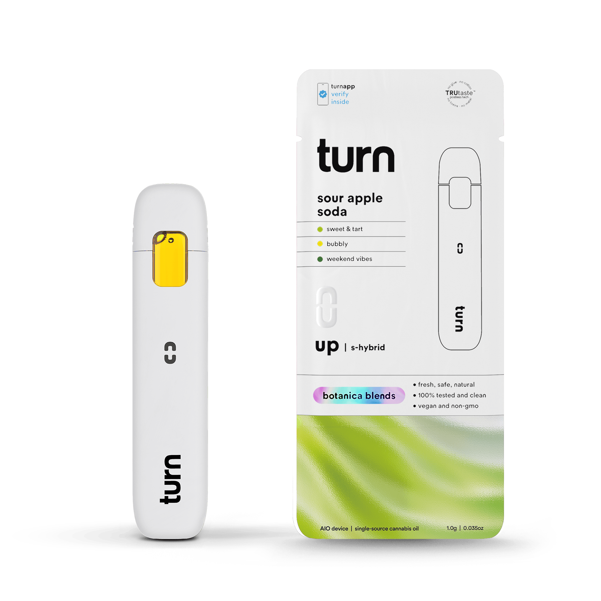 turn - Sour Apple Soda | Botanica Blends | AIO | Sativa-Hybrid - 1