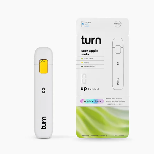 turn - Sour Apple Soda | Botanica Blends | AIO | Sativa-Hybrid - 1
