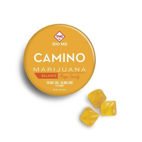 Camino - Balance | Mango Serenity THC:CBD 1:1 Gummies | 300mg | 10ct | 30mg/ea - 1