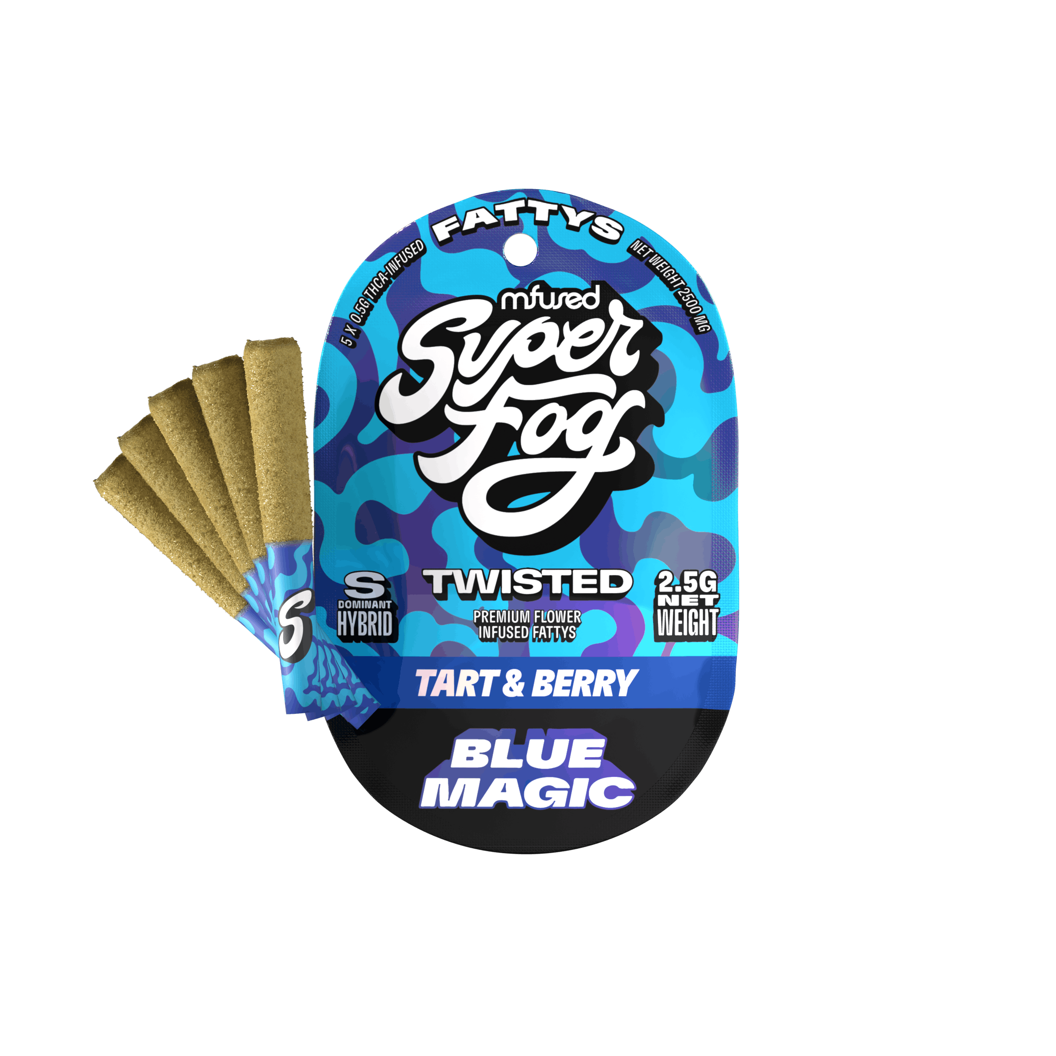 Super Fog by MFused - Blue Magic | TWISTED Fatty's Infused Minis | 0.5g each | 5pk - 1
