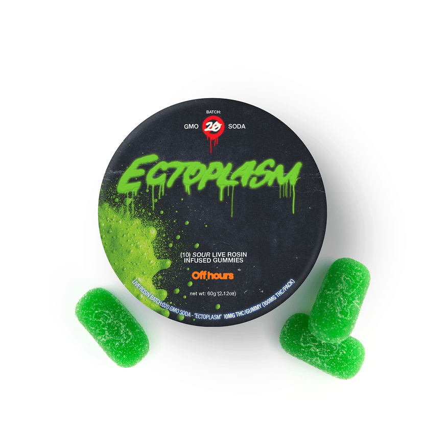 Off Hours - GMO Soda "Ectoplasm" Live Rosin Gummies | 100mg | 10ct | 10mg/ea - 1