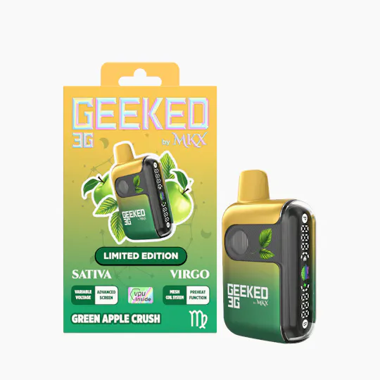MKX Oil Co - (Limited Edition) Green Apple Crush | Geeked Disposable | 3g - 1