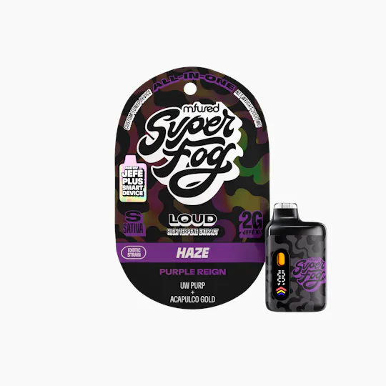 Super Fog by MFused - Purple Reign | LOUD High Terpene Extract Jefé Plus Disposable | 2g - 1