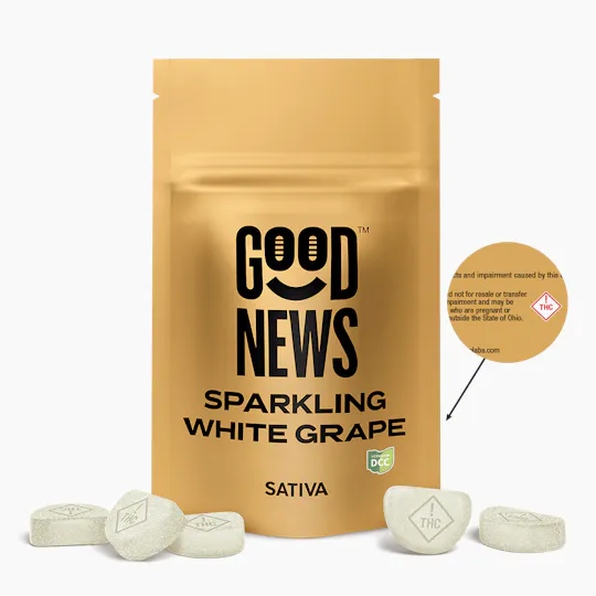 Good News - Sparkling White Grape Gummies | 100mg | 10ct | 10mg/ea - 1